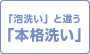 「泡洗い」と違う「本格洗い」